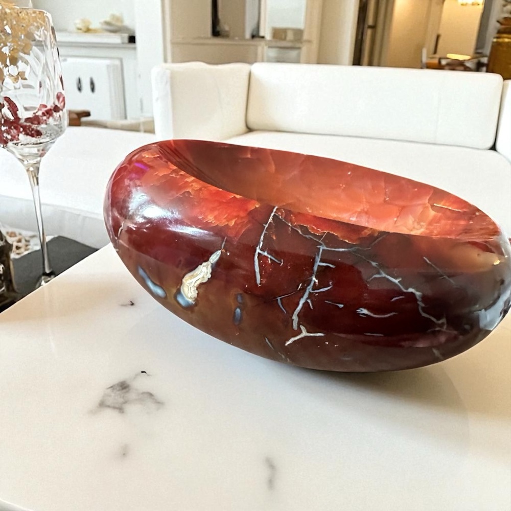 Carnelian Agate Crystal Bowl